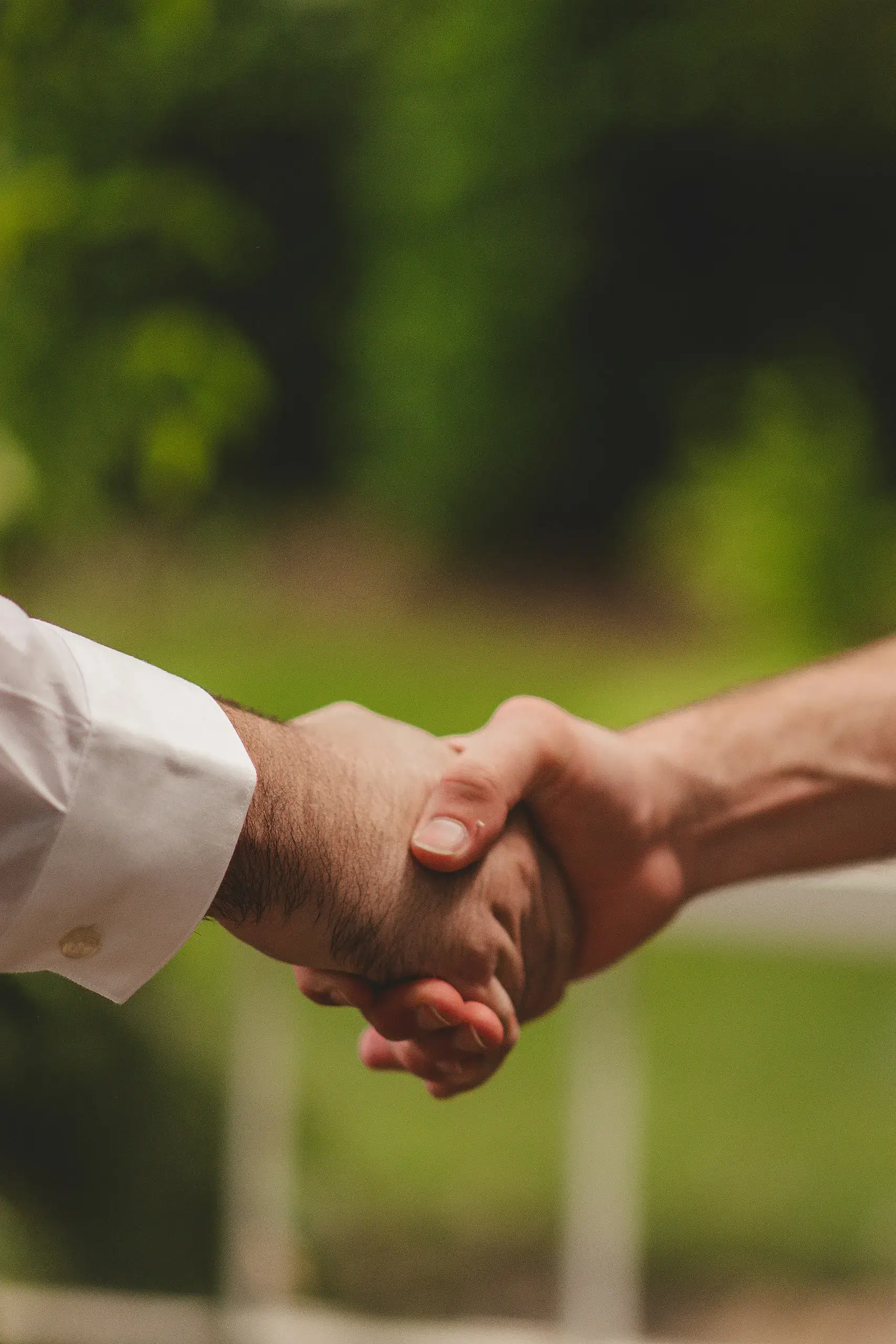 Two people shaking hands