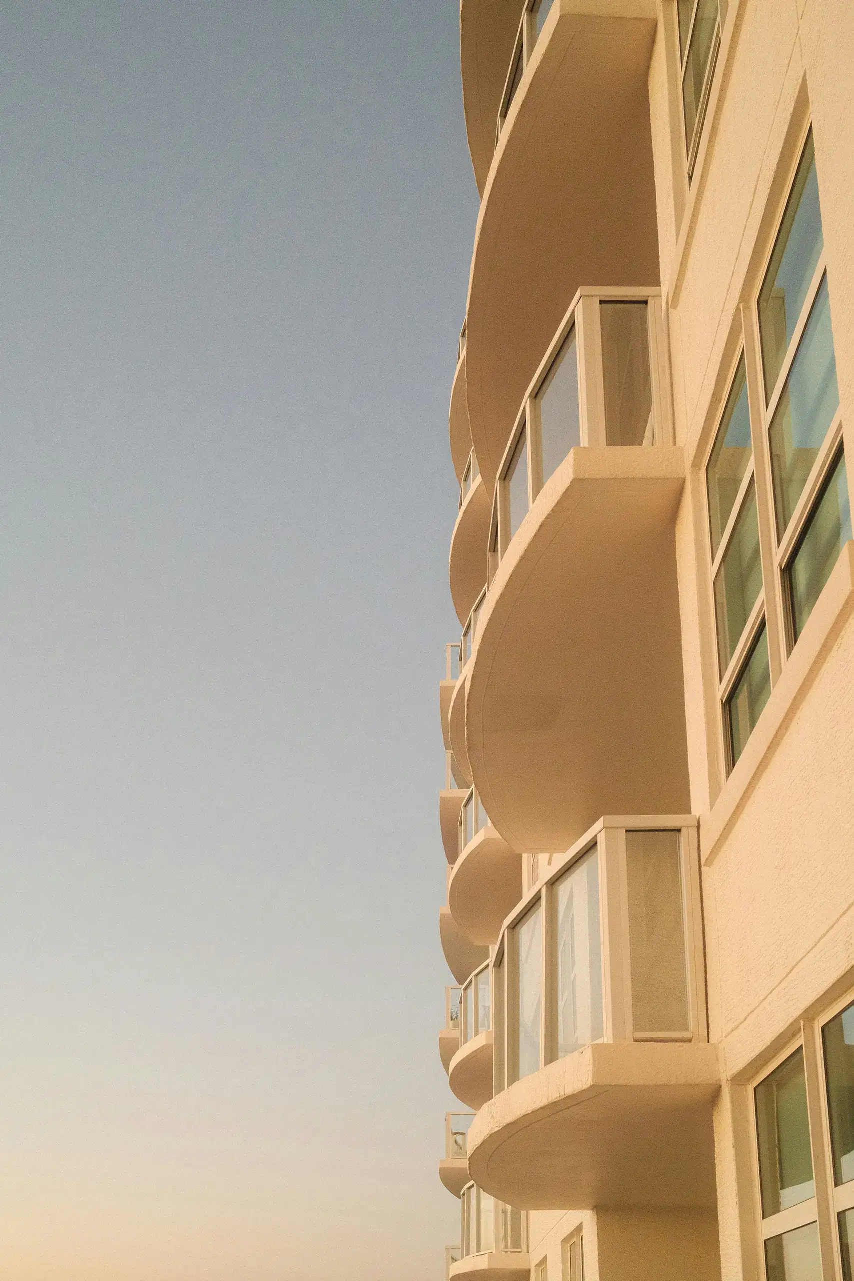 Balconies on contemporary building